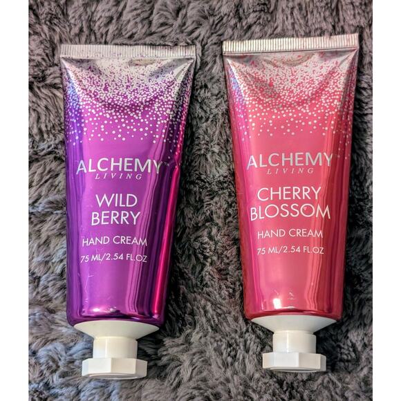 Alchemy Living Hand Cream Lot 2 Wild Berry Cherry Blossom New 2.54 FL. Oz - Picture 2 of 3